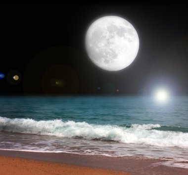 Ay ve deniz.