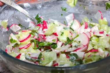 Bahar sebze salatası