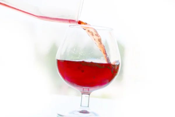 Red wine in a glass — Stock Photo, Image