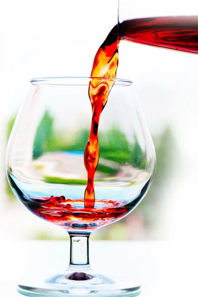 Red wine in a glass — Stock Photo, Image