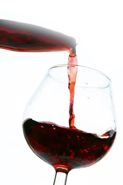 Vin rouge dans un verre — Photo