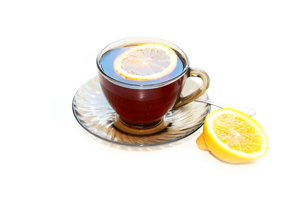 Cup of tea and lemon — Stock Photo, Image