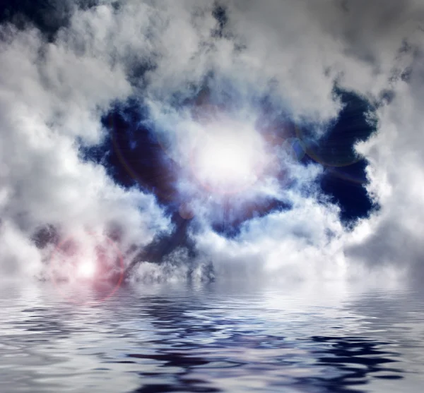 Wolken en water — Stockfoto