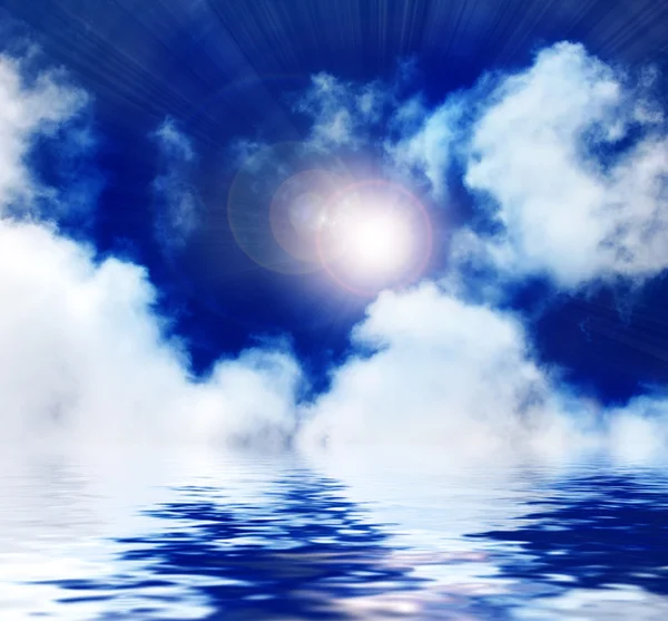 Wolken en water — Stockfoto