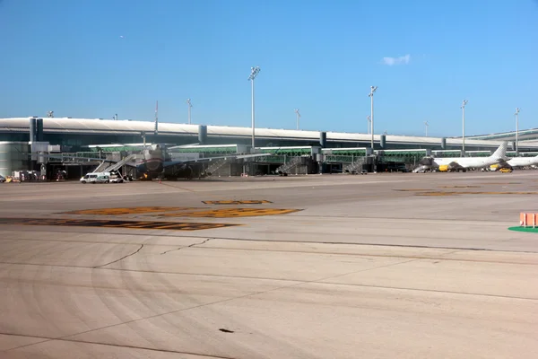 L'aeroporto di Barcellona pista d'atterraggio — Foto Stock