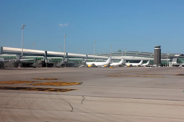 L'aeroporto di Barcellona pista d'atterraggio — Foto Stock