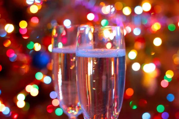 Champagne durante Anno nuovo — Foto Stock