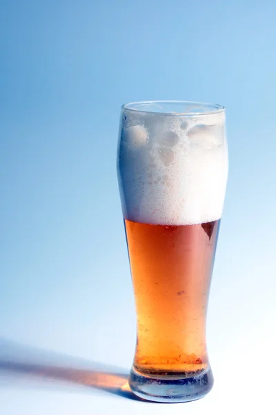 Glass of light beer — Stock Photo, Image