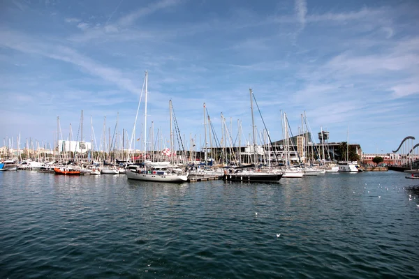 Schöne Jacht im Hafen — Stockfoto