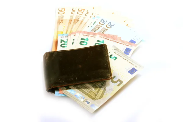 Euro en la billetera — Foto de Stock