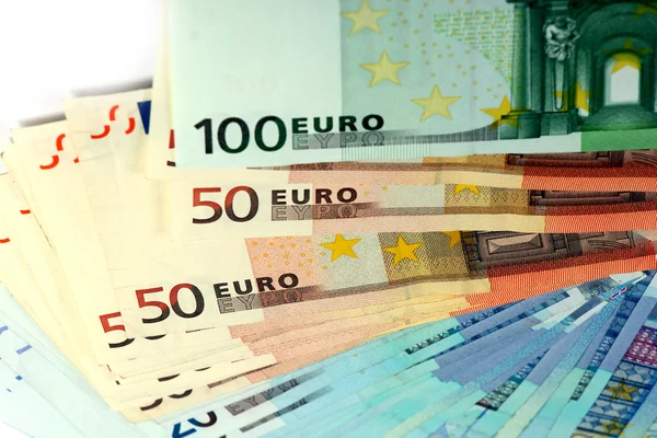 Kağıt euro yığını — Stok fotoğraf