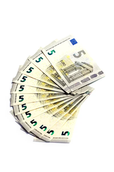 Банкноти євро паперу — стокове фото