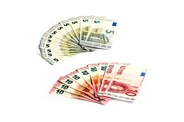 Billetes en euros en papel —  Fotos de Stock