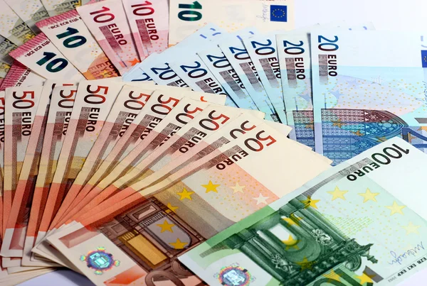 Papier eurobankbiljetten — Stockfoto
