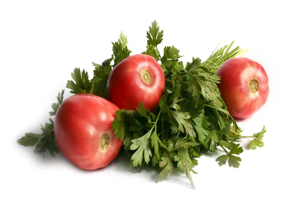 Tomates e salsa — Fotografia de Stock