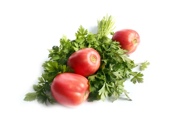 Tomates y perejil — Foto de Stock