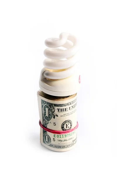 ドルと電球 — ストック写真