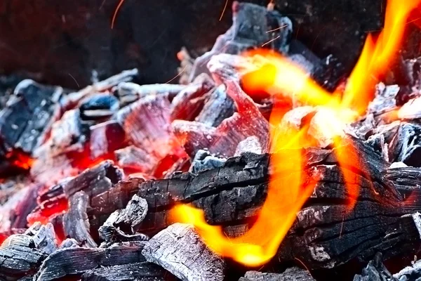 煤和火焰 — 图库照片