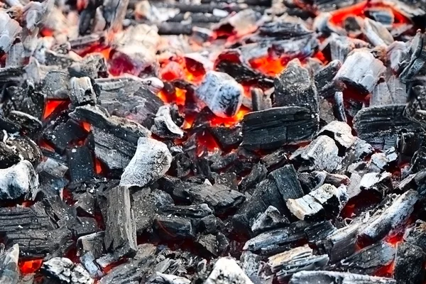 Coal and flames — Stock Photo, Image