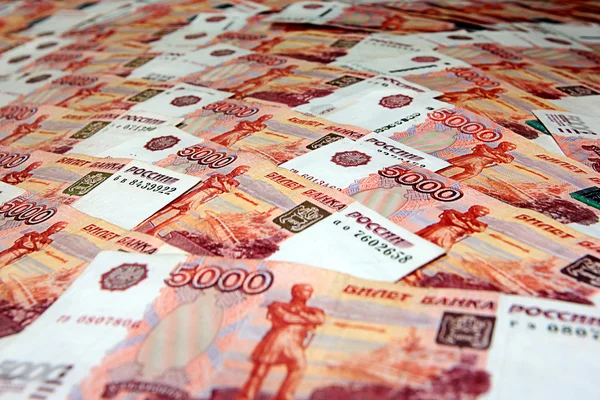 Ruské papírové bankovky — Stock fotografie