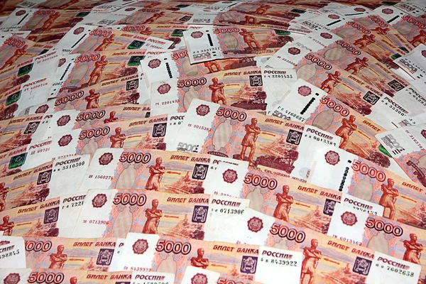 Russische Papierbanknoten — Stockfoto