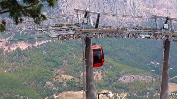 Die Seilbahn Auf Den Berg Tunektepe Antalya Türkei — Stockvideo