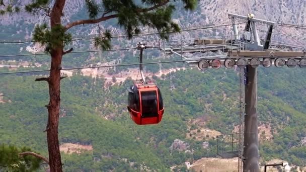 Die Seilbahn Auf Den Berg Tunektepe Antalya Türkei — Stockvideo