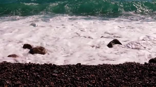 Ondas Surfe Mar Território Zona Costeira — Vídeo de Stock