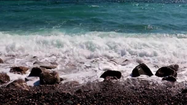 Ondas Surfe Mar Território Zona Costeira — Vídeo de Stock