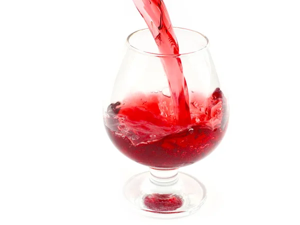 Fancy Patterns Red Wine Pouring Glass Wineglass — Stock Photo, Image