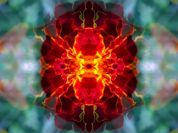 Abstraktní Obrázek Vytvořený Při Fotografování Kaleidoskopu — Stock fotografie