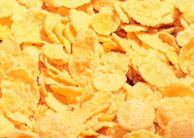 Mısır gevrekleri kahvaltı için kasede.