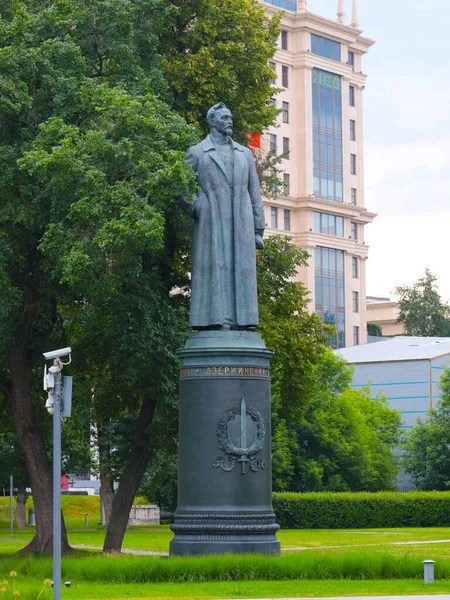 Monument Över Felix Edmundovitj Dzerzjinskij Bort Från Centrala Torget Moskva — Stockfoto