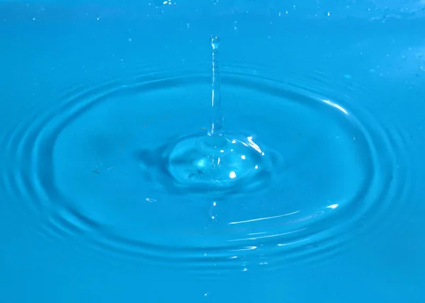 Trace Surface Clean Water Impact Drop Liquid Falls — Stock Photo, Image