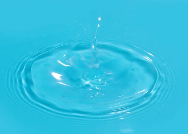 trace on the surface of clean water after impact when a drop of liquid falls