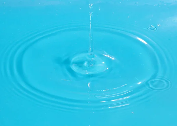 trace on the surface of clean water after impact when a drop of liquid falls