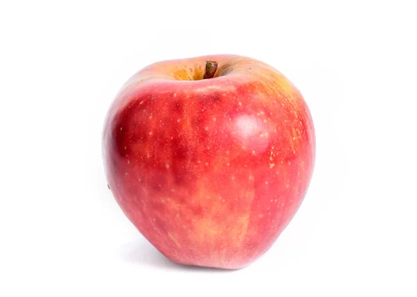 Красиве Стигле Червоне Яблуко Частина Осіннього Урожаю Фруктів — стокове фото
