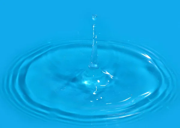 Причудливые Узоры Воздействия Капли Воды Поверхность Чистой Жидкости — стоковое фото