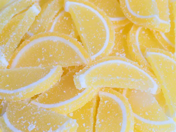 Deliziosa Marmellata Dolce Fatta Forma Fetta Limone — Foto Stock