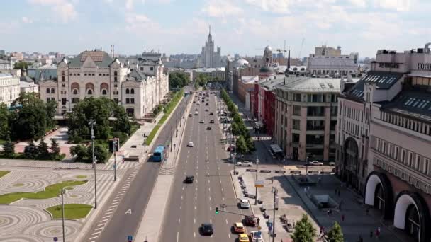 Міська Дорога Луб Янській Площі Московська Росія — стокове відео