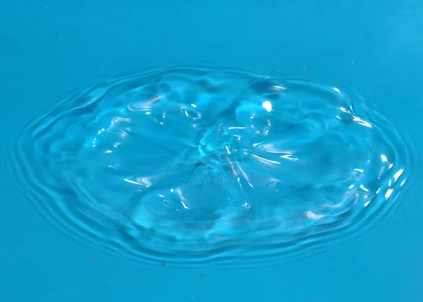 Surface Clean Water Impact Drop Liquid Falls — Stock Photo, Image