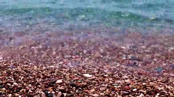 地中海沿岸清澈的海水 — 图库视频影像