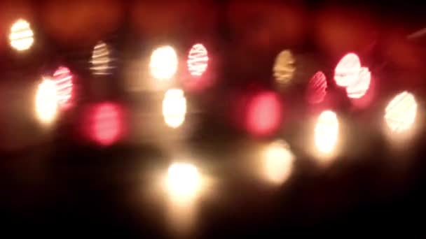 Changing Pattern Blurry Glow Christmas Garland — Stock Video