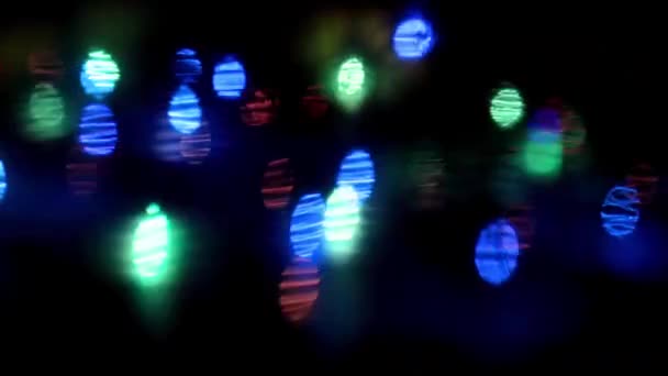 Changing Pattern Blurry Glow Christmas Garland — Stock Video