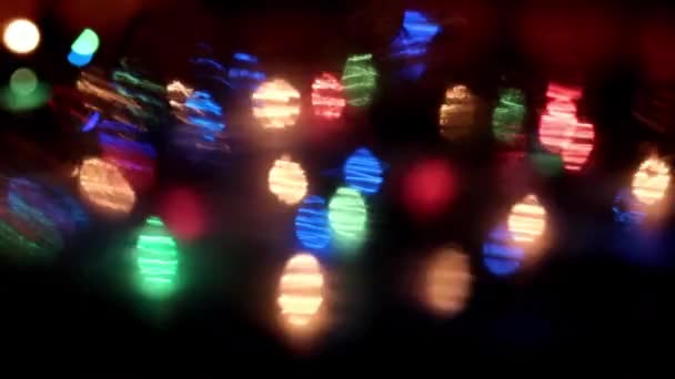 Noel Çelenginin Bulanık Işıltısının Değişen Deseni — Stok video
