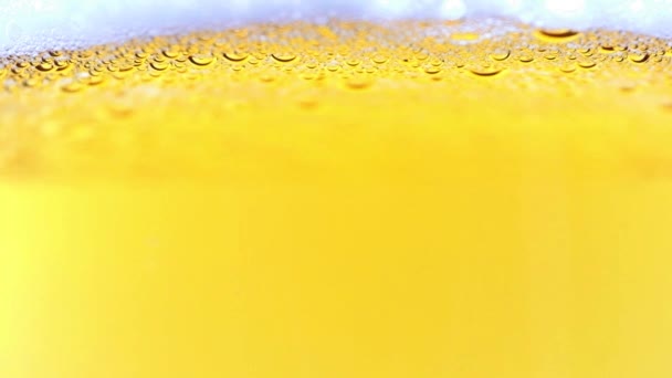 Bolle Aria Bicchiere Birra Leggera — Video Stock
