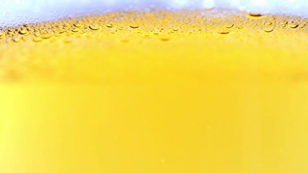 Bolle Aria Bicchiere Birra Leggera — Video Stock