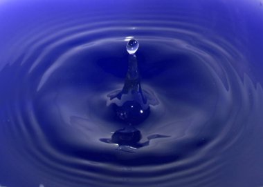 Bir sıvı su düzlemine çarptığında damlalar oluşur.