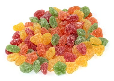 Parlak Montpensier lolipopları tatlı bir ikram gibi