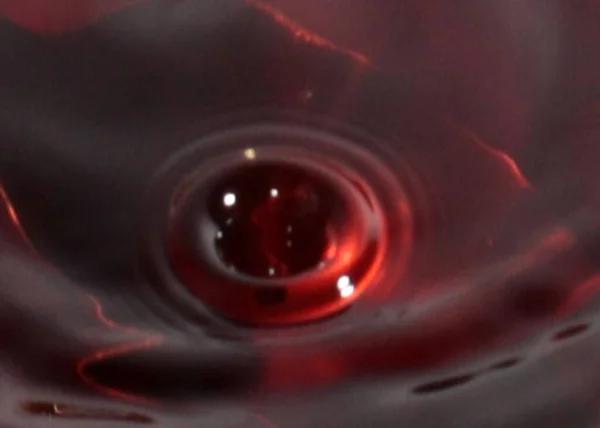 Drops Surface Dark Liquid — Fotografia de Stock